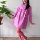 1960s Vintage Marimekko Suomi Finland Purple Pink Two Tone Piccolo Stripe Dress