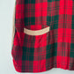 1950s Vintage Red and Green Plaid Sweater Pullover Vest