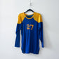1950s Vintage Super Thrashed Maize & Blue Athletic #27 Practice Jersey