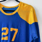 1950s Vintage Super Thrashed Maize & Blue Athletic #27 Practice Jersey