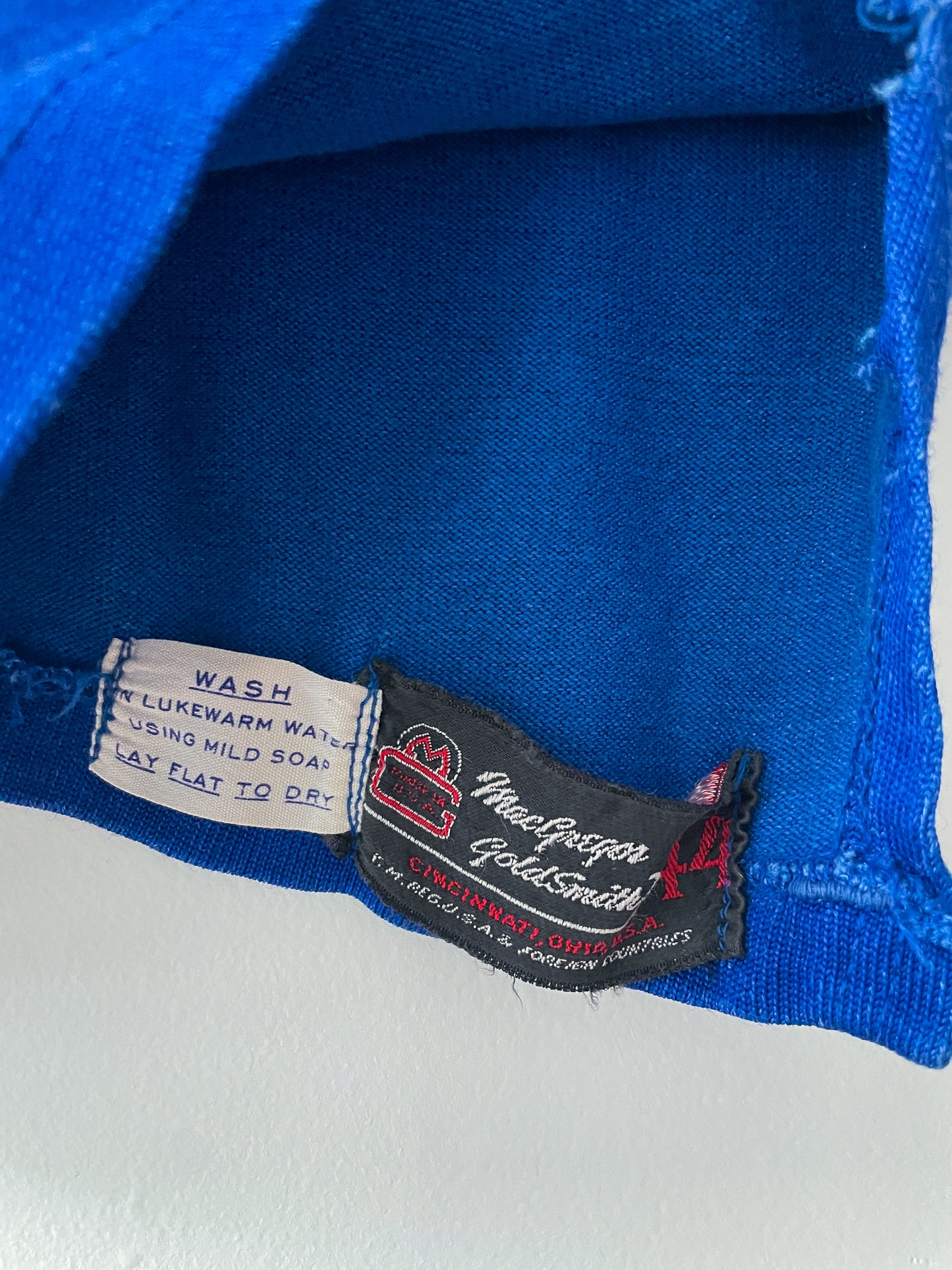 1950s Vintage Super Thrashed Maize & Blue Athletic #27 Practice Jersey