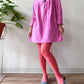 1960s Vintage Marimekko Suomi Finland Purple Pink Two Tone Piccolo Stripe Dress