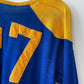 1950s Vintage Super Thrashed Maize & Blue Athletic #27 Practice Jersey