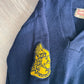 1950s Vintage Varsity Navy V-Neck Pullover Wool Gladiator 1958 Patch Sweater