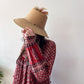 1960s Woven Straw Sun Hat with Pom