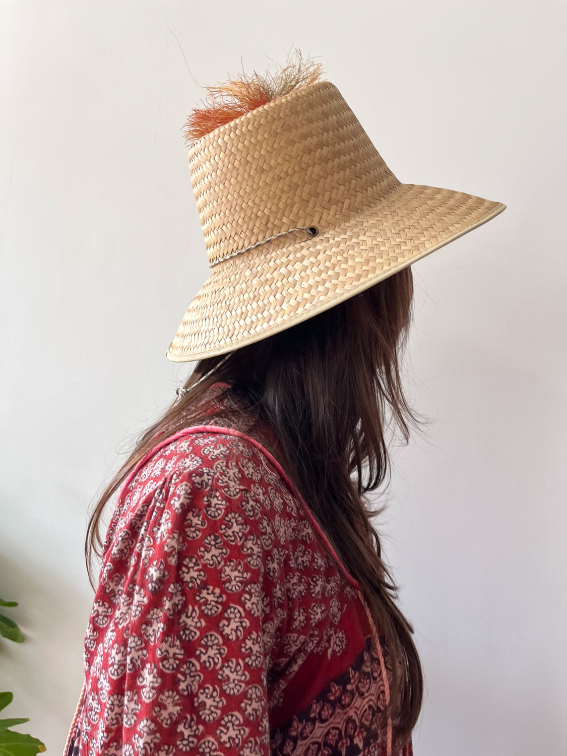 1960s Woven Straw Sun Hat with Pom