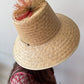 1960s Woven Straw Sun Hat with Pom