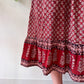 1970s Vintage Hand Block Printed Quilted Bib Indian Cotton Dress