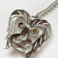 1970s Vintage Lion's Head Novelty Statement Necklace
