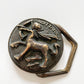 1970s Brass Sagittarius Zodiac Belt Buckle