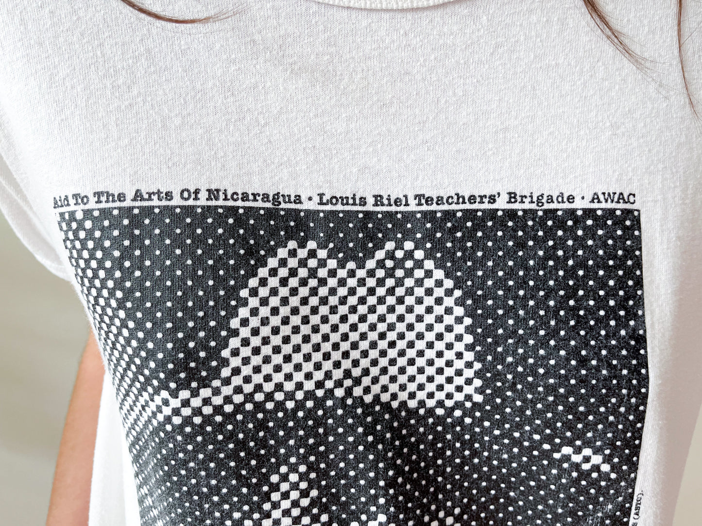 1980s Vintage Aid to the Arts of Nicaragua - Louis Riel Teacher's Brigade Solidarity Aide Tee