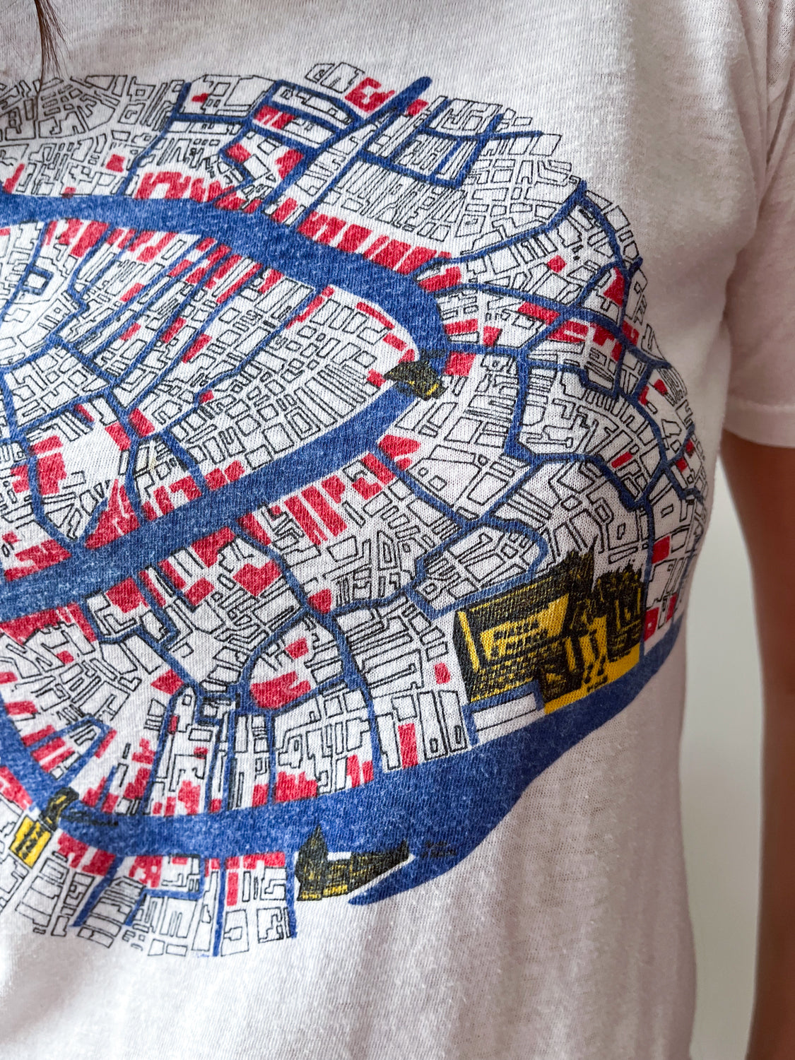 1970s Vintage Venezia Venice Italy Aerial View Map Tee