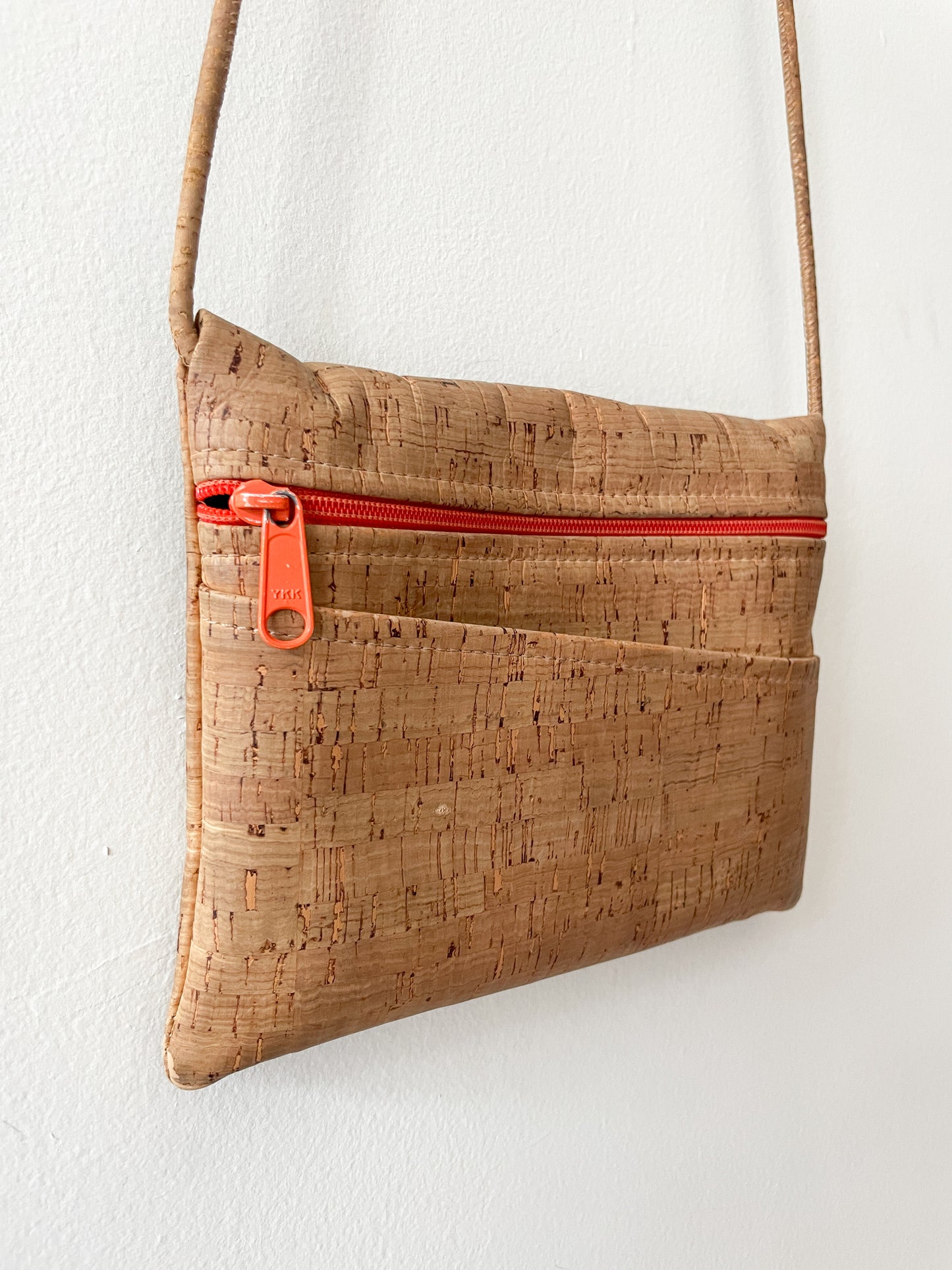 1990s Vintage USA Made Cork Crossbody Purse