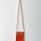 1990s Vintage Citrus Fruit Orange Leather Zip Pouch Purse