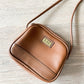 1990s Vintage LIZ by Liz Claiborne Brown Vinyl Crossbody Purse w/ Wallet
