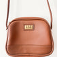 1990s Vintage LIZ by Liz Claiborne Brown Vinyl Crossbody Purse w/ Wallet