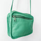 1990s Vintage Seafoam Leather Crossbody Purse