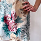 1990s Vintage 100% Silk Floral Pattern Lingerie Full Slip