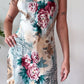 1990s Vintage 100% Silk Floral Pattern Lingerie Full Slip
