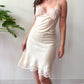 1970s Vintage Cream Silk and Lace Lingerie Full Slip