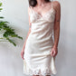 1970s Vintage Cream Silk and Lace Lingerie Full Slip