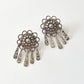 1980s Vintage Sterling Silver Signed Hanging Drop Plate Earrings