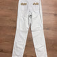 1980s Vintage Bedazzled White Leather 2 Piece Rockstar Set by Dangerous Threads