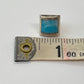 1980s Vintage Sterling Larimar Blue White Sky Stone Stud Earrings