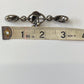 1940s - 1950s Vintage Sterling Silver Cherry Leaves Bar Brooch