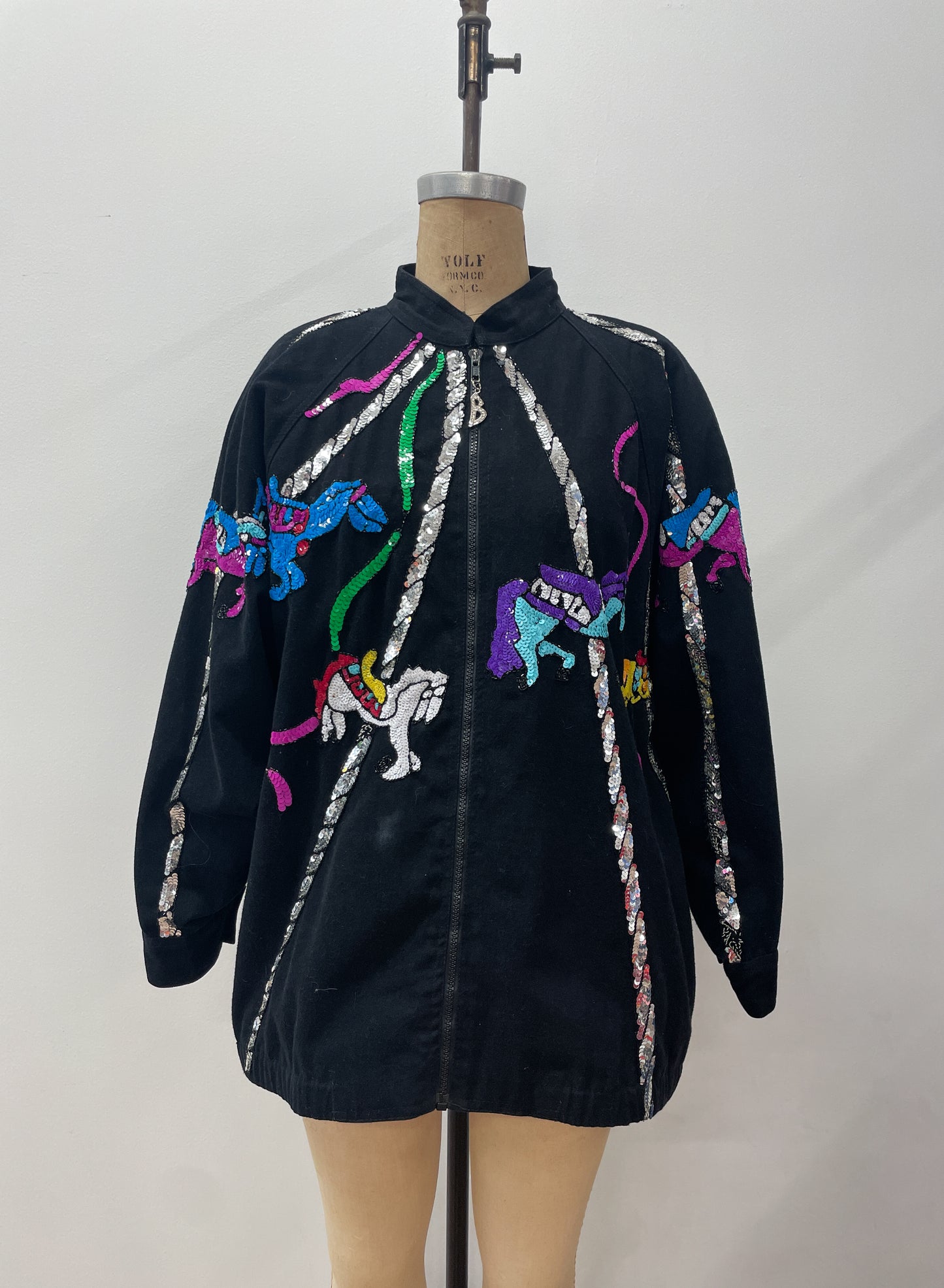 1980s Vintage Sequin Carousel Jacket by Modi Denim
