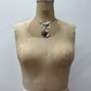 1960s Vintage Sterling with Carnelian Modernist Collar Necklace