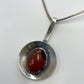 1960s Vintage Sterling with Carnelian Modernist Collar Necklace