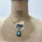 1970s Vintage Sterling and Turquoise Native Made Necklace