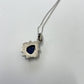 1970s Vintage Sterling and Lapis Teardrop Necklace