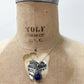 1970s Vintage Sterling and Lapis Teardrop Necklace