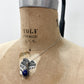 1970s Vintage Sterling and Lapis Teardrop Necklace