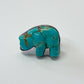 1970s Vintage Turquoise Bear Fetish Ring Size 7