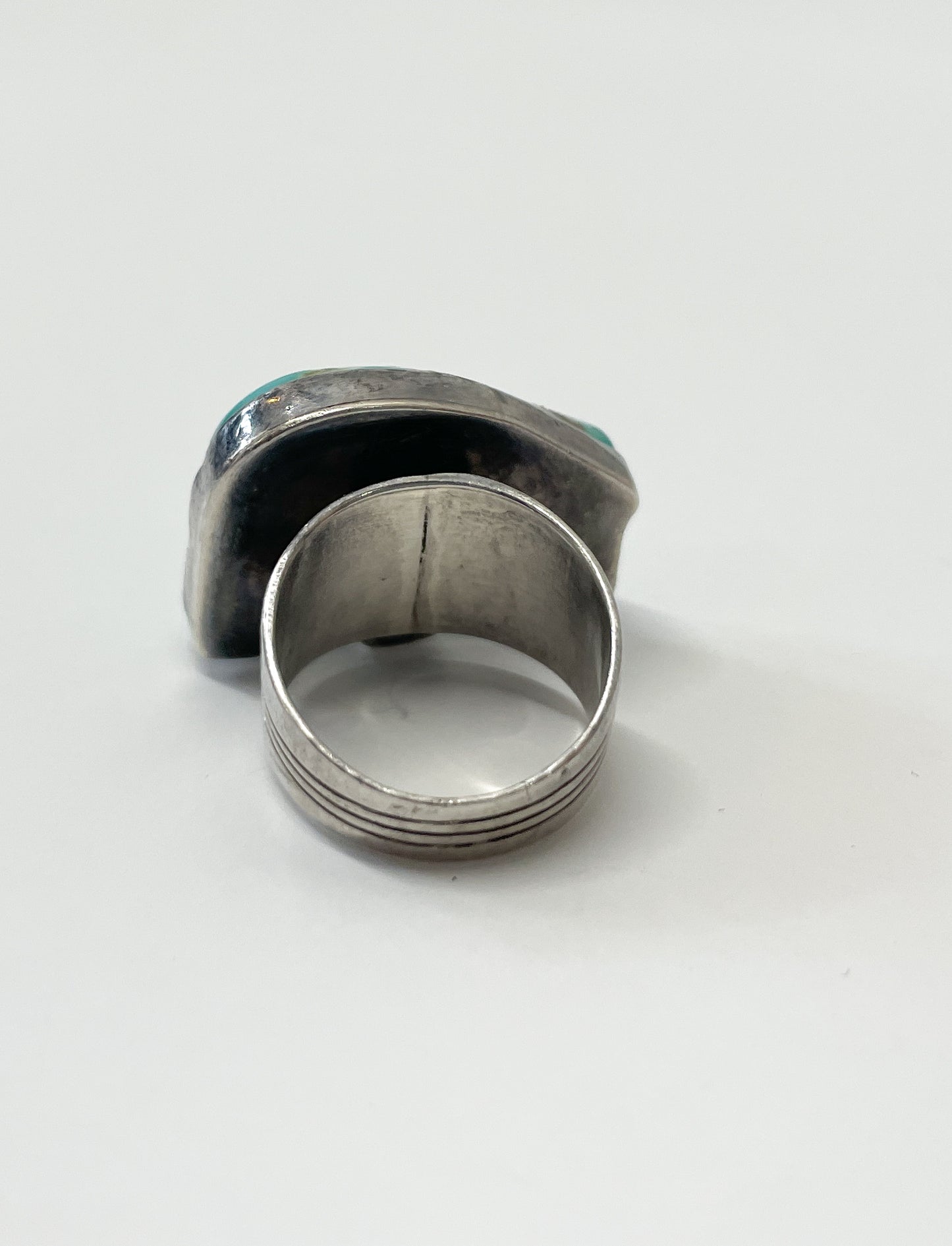 1970s Vintage Turquoise Bear Fetish Ring Size 7