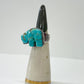 1970s Vintage Turquoise Bear Fetish Ring Size 7