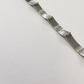 1980s Vintage Crushed Malchite Sterling Silver Mayan Mexico Panel Link Inlay Bracelet