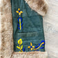 1990s Vintage Suede & Fur Embroidered Vest by Bebe Moda