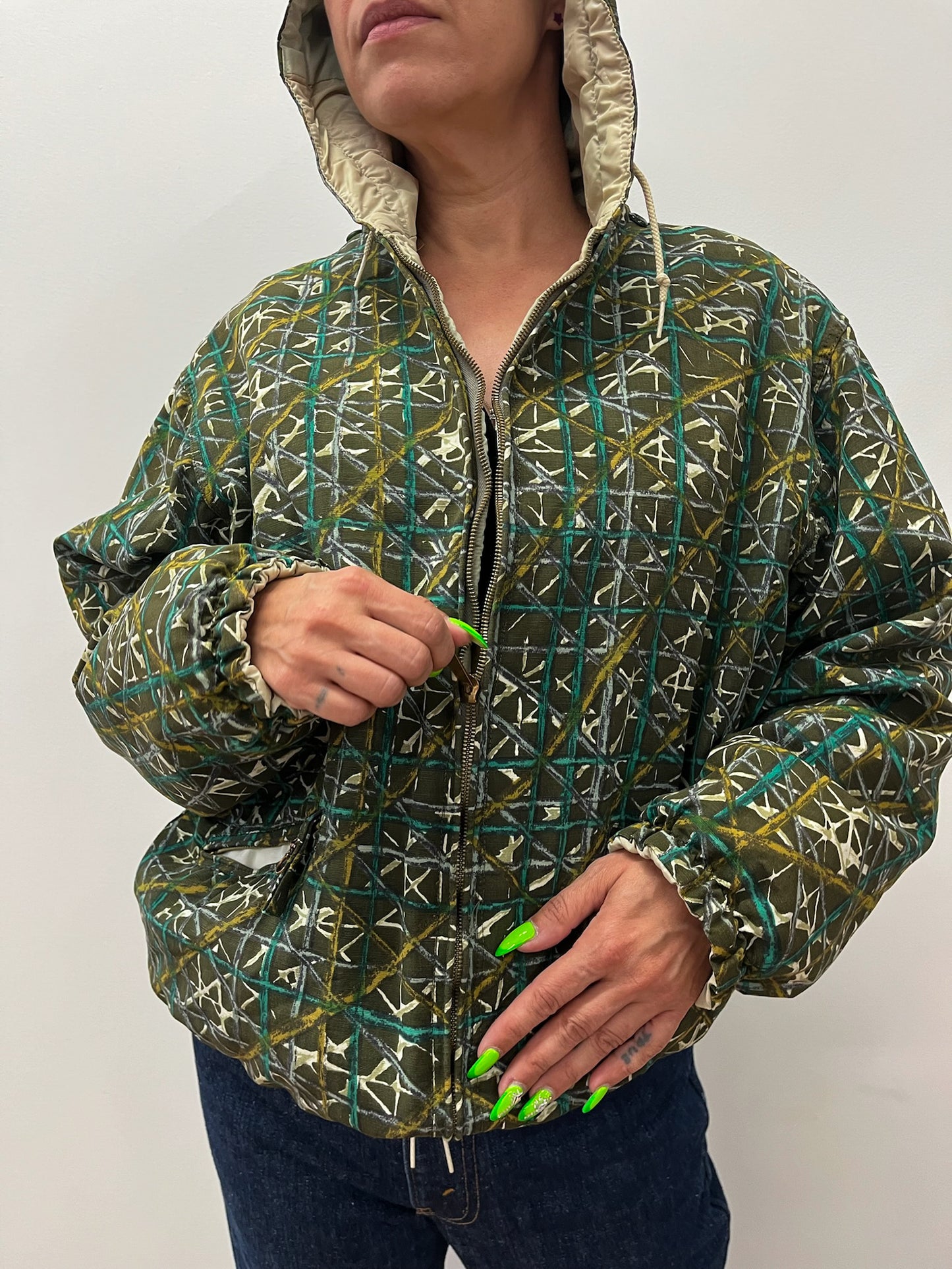 1960s Vintage Sun Valley Krazy Kwilt Reversible Quilted Ski Jacket