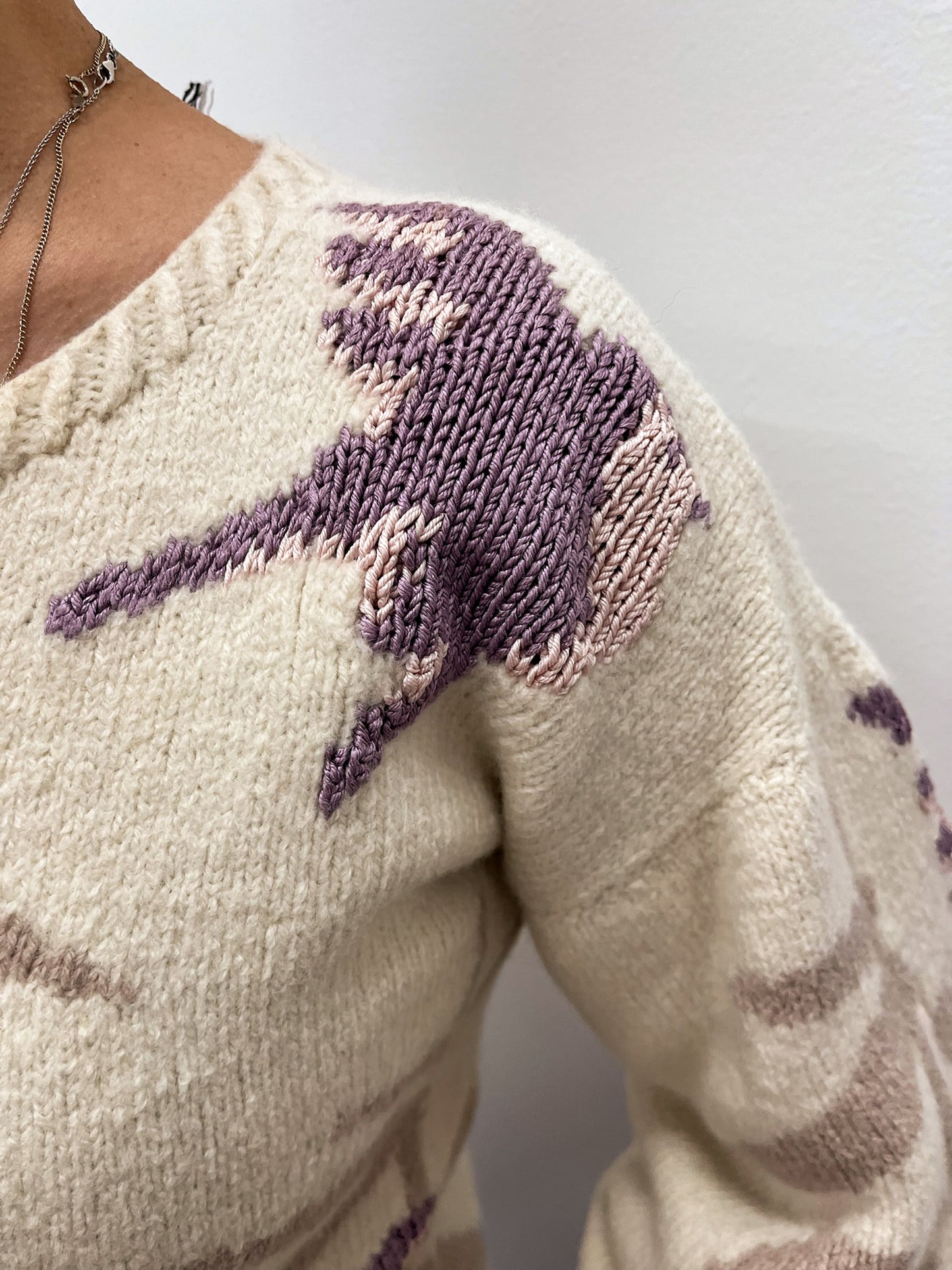 1970s - 1980s Vintage Jacobson's English Wool Bird Motif Sweater