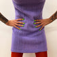 1970s Vintage Knit Lavender Purple Mini Dress