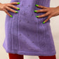 1970s Vintage Knit Lavender Purple Mini Dress