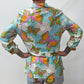 1970s Vintage Psychedelic Butterfly Print Tunic Blouse Top