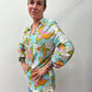 1970s Vintage Psychedelic Butterfly Print Tunic Blouse Top