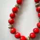 1950s Vintage Glass & Chain  Beaded Necklace