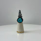 1970s Vintage Turquoise Sand Cast Ring Native American Size 8