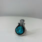 1970s Vintage Turquoise Sand Cast Ring Native American Size 8